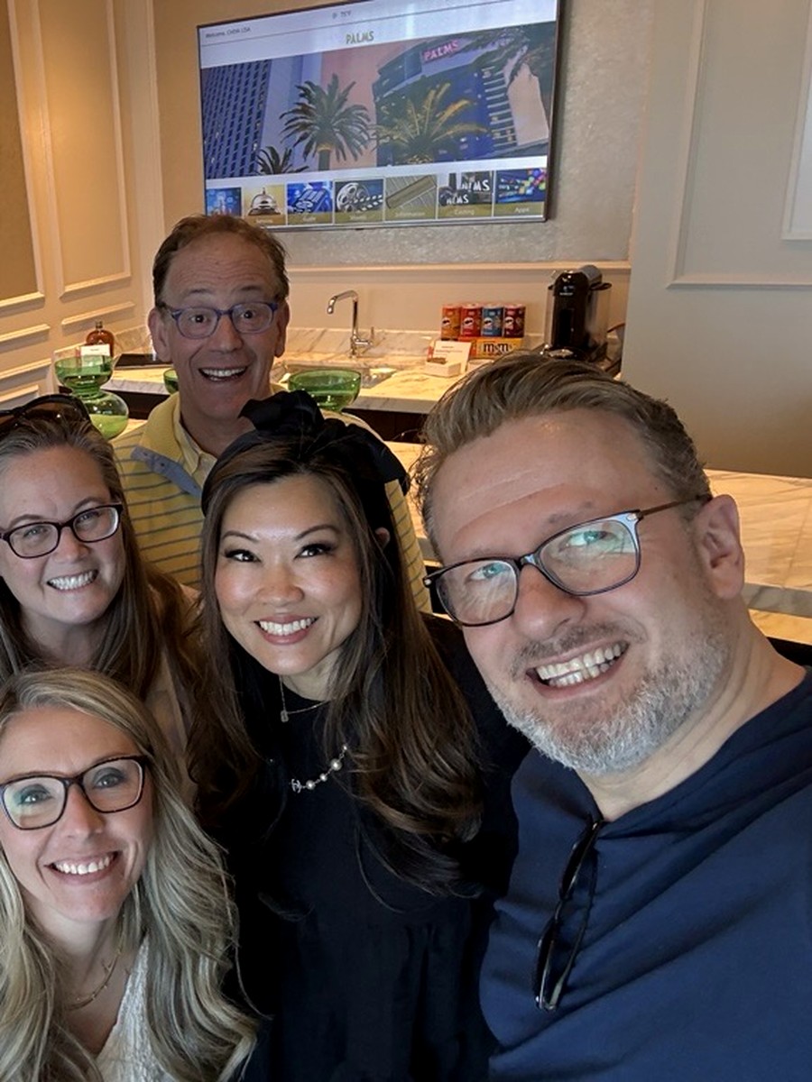 Katy with colleagues at an industry gathering