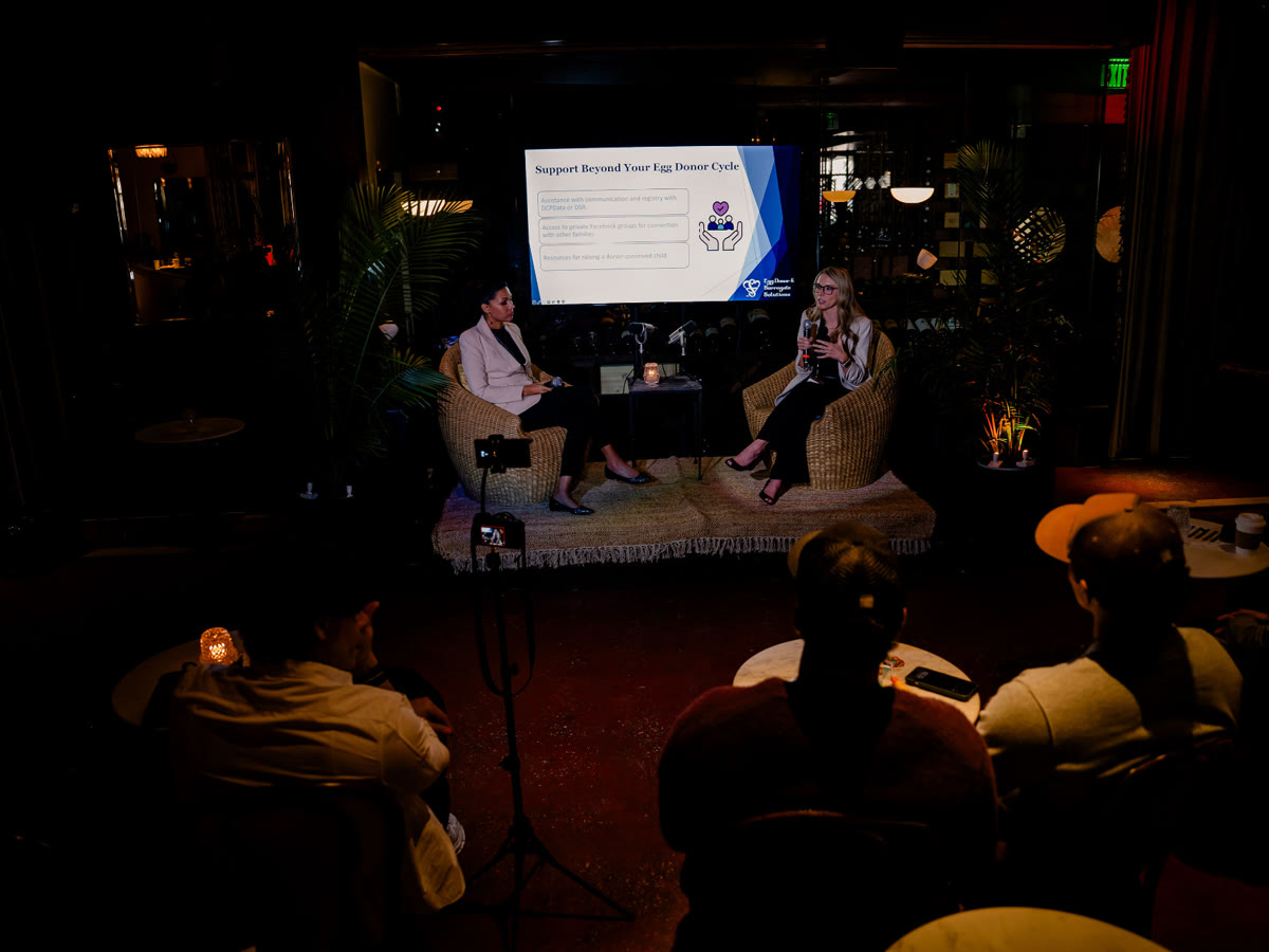Katy in a fireside conversation about egg donor support